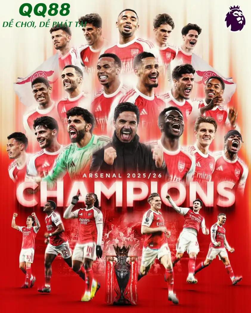Kết quả đó giúp Arsenal đã chính thức lên ngôi vô địch Ngoại hạng Anh sớm 1 vòng Kết quả đó giúp Arsenal đã chính thức lên ngôi vô địch Ngoại hạng Anh sớm 1 vòng