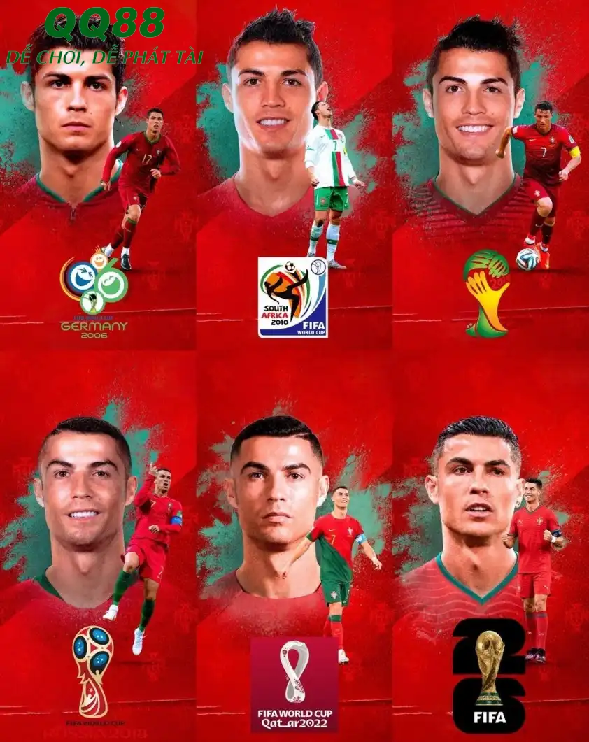 Ronaldo có lần thứ 6 dự World Cup.